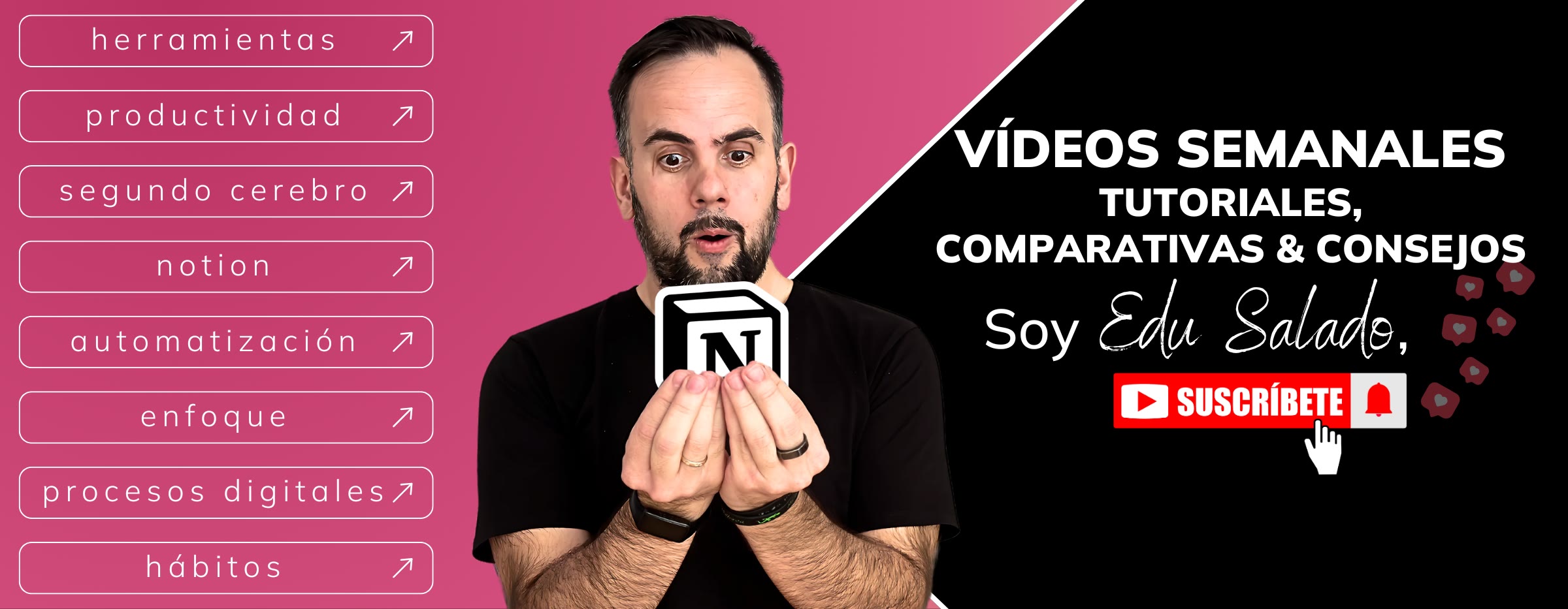 Edu Salado, productividad y tecnología digital en YouTube